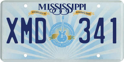 MS license plate XMD341