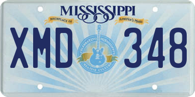 MS license plate XMD348