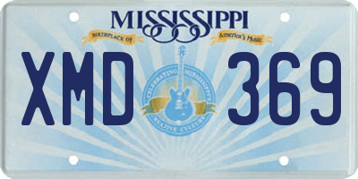 MS license plate XMD369