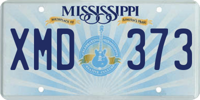 MS license plate XMD373