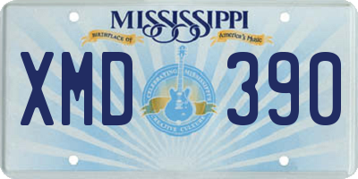 MS license plate XMD390
