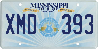MS license plate XMD393