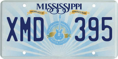 MS license plate XMD395