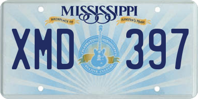MS license plate XMD397