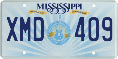 MS license plate XMD409