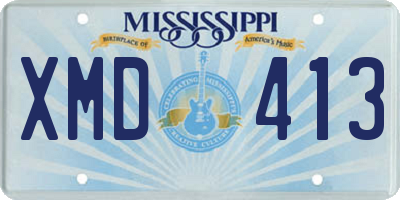 MS license plate XMD413