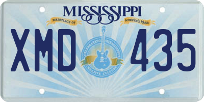 MS license plate XMD435