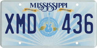 MS license plate XMD436
