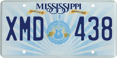 MS license plate XMD438