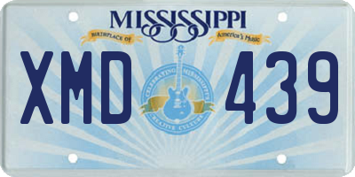 MS license plate XMD439
