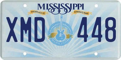 MS license plate XMD448