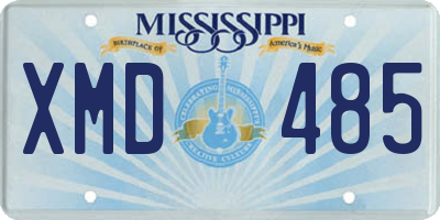 MS license plate XMD485