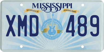 MS license plate XMD489