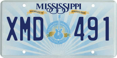 MS license plate XMD491