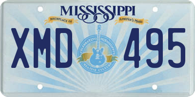MS license plate XMD495