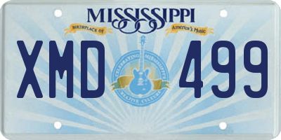 MS license plate XMD499