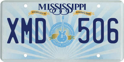 MS license plate XMD506