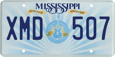 MS license plate XMD507