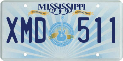 MS license plate XMD511