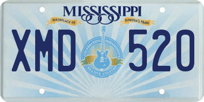MS license plate XMD520