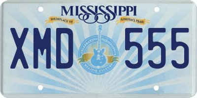 MS license plate XMD555