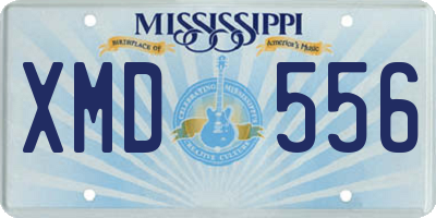 MS license plate XMD556