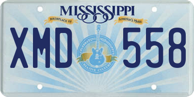 MS license plate XMD558