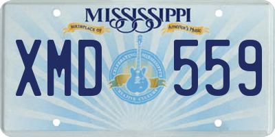MS license plate XMD559