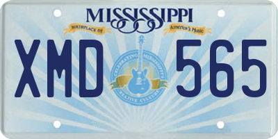 MS license plate XMD565