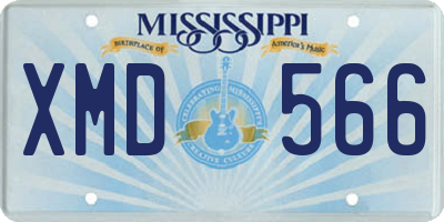 MS license plate XMD566