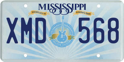 MS license plate XMD568