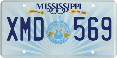 MS license plate XMD569