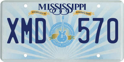 MS license plate XMD570