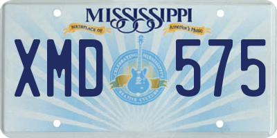 MS license plate XMD575
