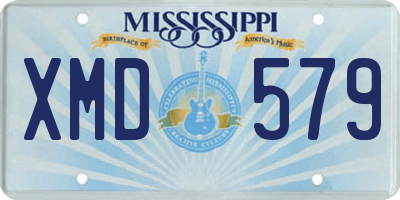 MS license plate XMD579