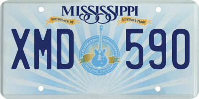 MS license plate XMD590