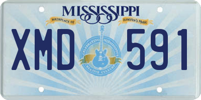 MS license plate XMD591