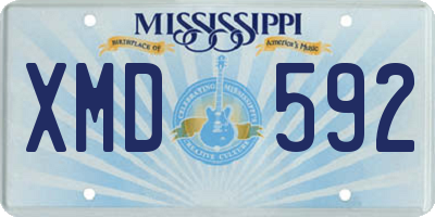MS license plate XMD592