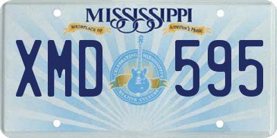 MS license plate XMD595