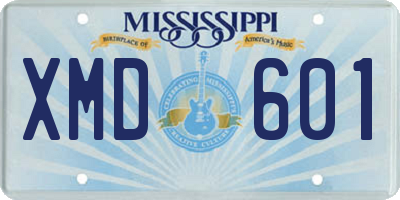 MS license plate XMD601