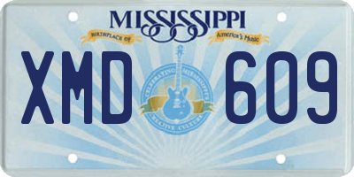 MS license plate XMD609