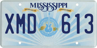 MS license plate XMD613
