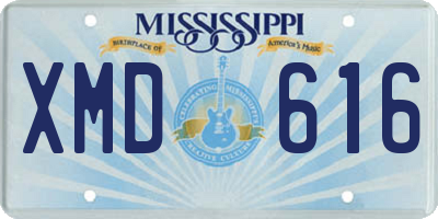 MS license plate XMD616