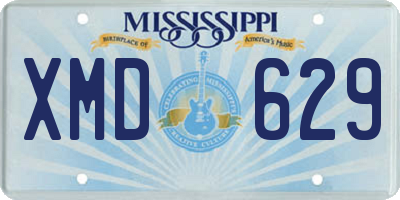 MS license plate XMD629