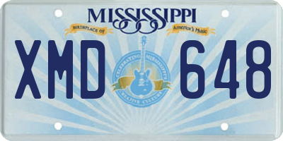 MS license plate XMD648