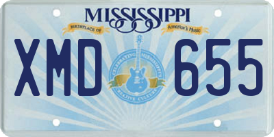 MS license plate XMD655