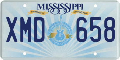 MS license plate XMD658