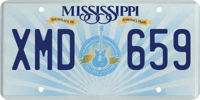 MS license plate XMD659
