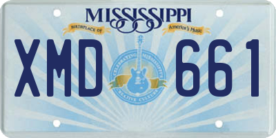 MS license plate XMD661
