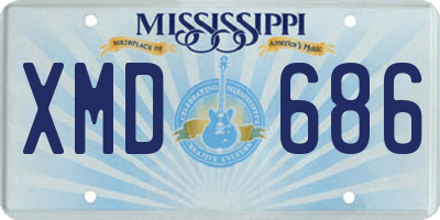 MS license plate XMD686